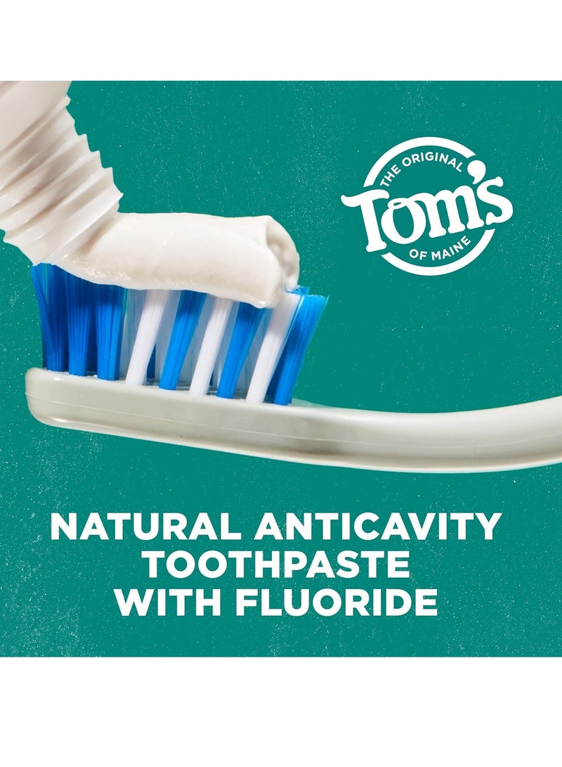 Tom's of Maine Whole Care Natural Toothpaste with Fluoride, Peppermint, 4 oz. 3-Pack (Packaging May Vary)