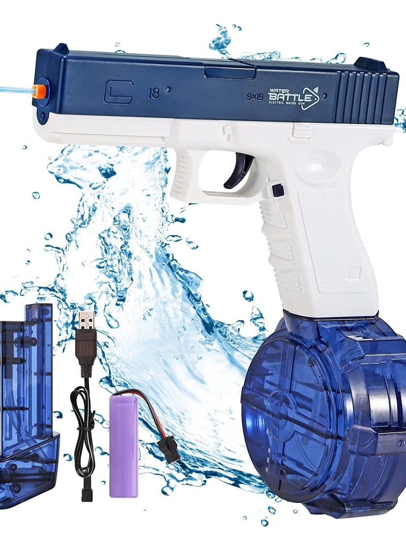Tecnovo Electric Water Gun, High Capacity Automatic Squirt Guns up to 32FT Range, Water Guns for Kids & Adults Summer Swimming Pool Party Beach Outdoor Activity(Blue)