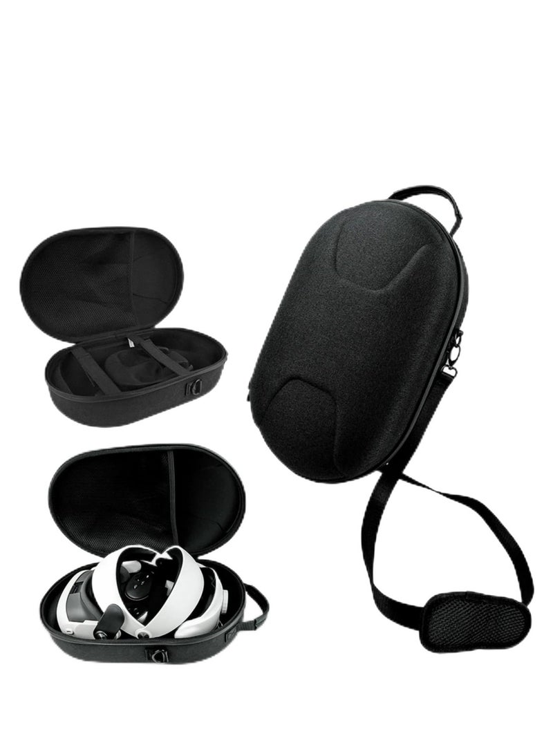 EVA Carrying Bag Case Waterproof Hard Shell Case Adjustable Shoulder Strap Shockproof Anti-Scratch for Meta Quest 3 VR Headset
