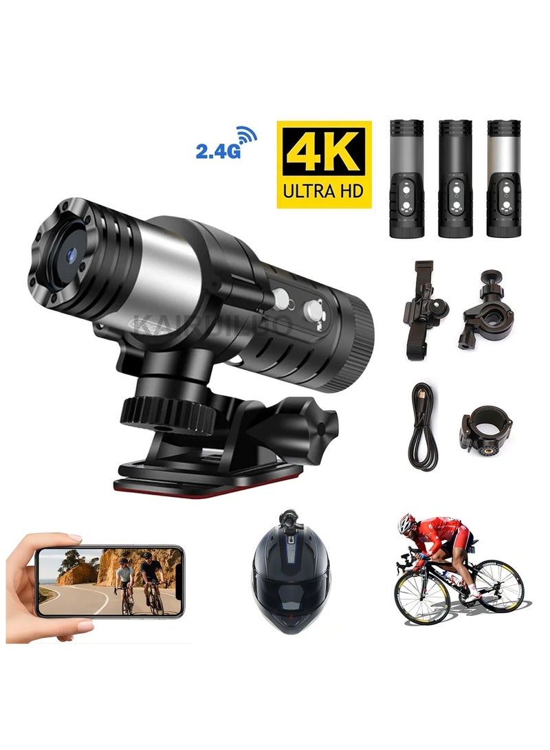 4K Motorcycle Bike Helmet Camera Outdoor Waterproof Sport Camera Action Cam Car DVR WiFi Video Recorder Dash Cam