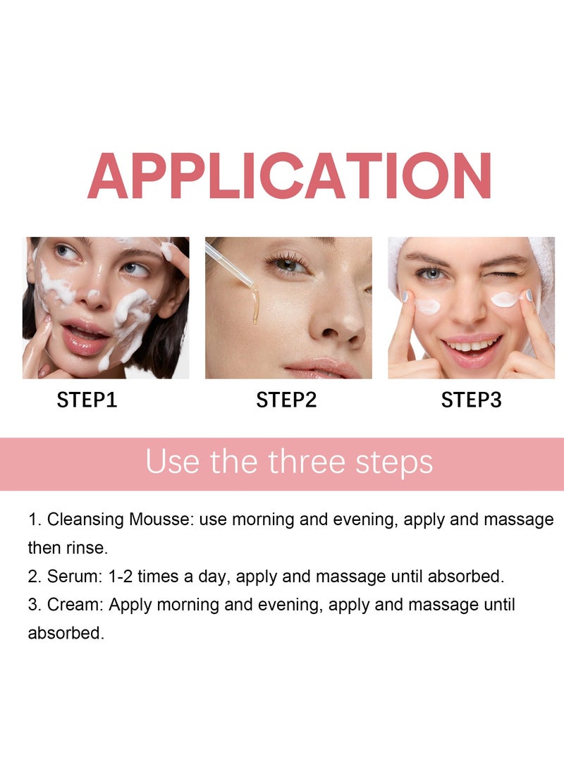 Jaysuing 5-in-1 Deep Cleansing, Firming, Skin Lightening, Stains and Fine Lines Hydrating Facial Moisturizing Set