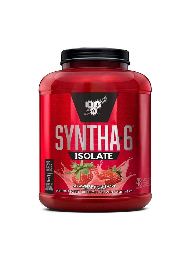 SYNTHA-6 Isolate Protein Powder, Strawberry Protein Powder with Whey Protein Isolate, Milk Protein Isolate, Flavor: Strawberry Milkshake, 48 servings