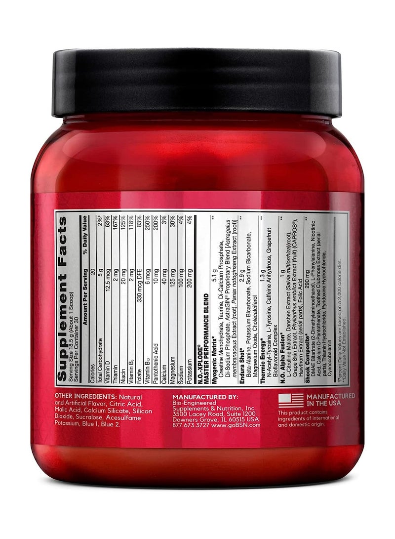 BSN No Xplode Legendary Pre-workout 555g Blue Razz Flavor 30 Serving