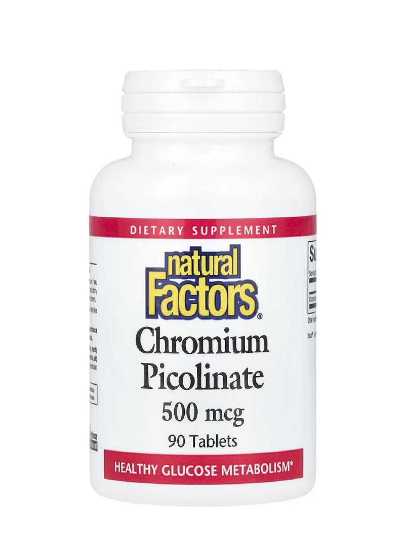 Chromium Picolinate, 500 mcg, 90 Tablets