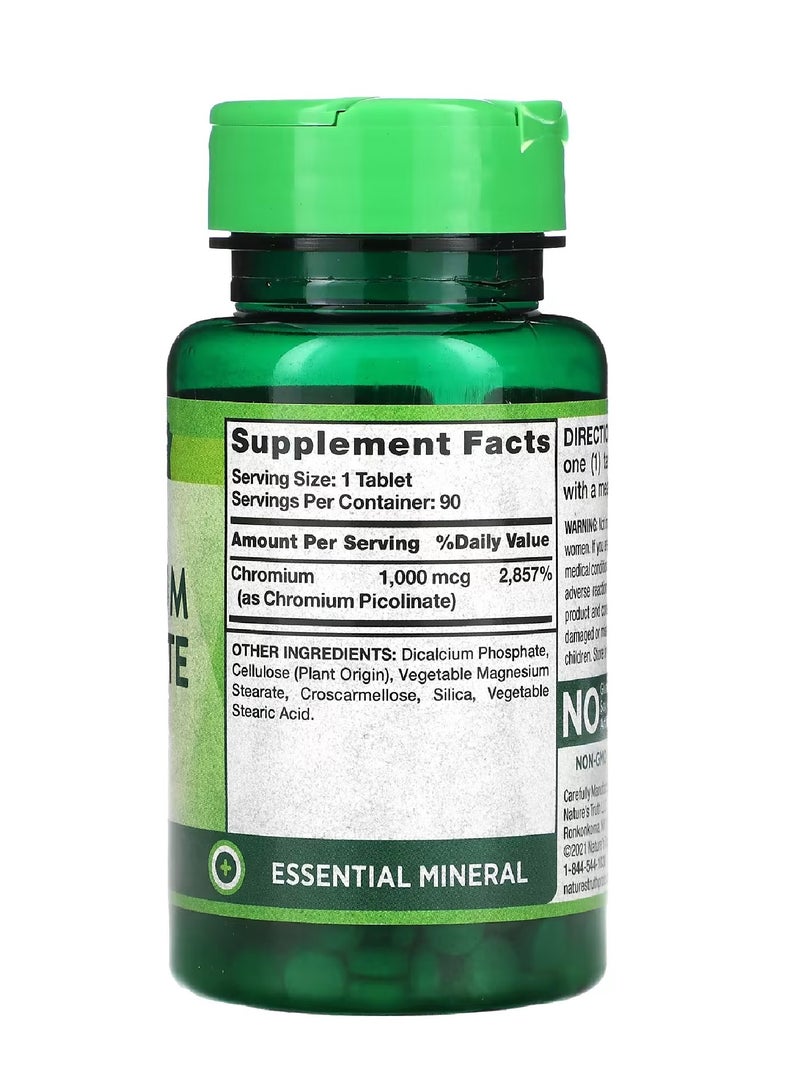 Ultra Chromium Picolinate 1000mcg 90 Tablets