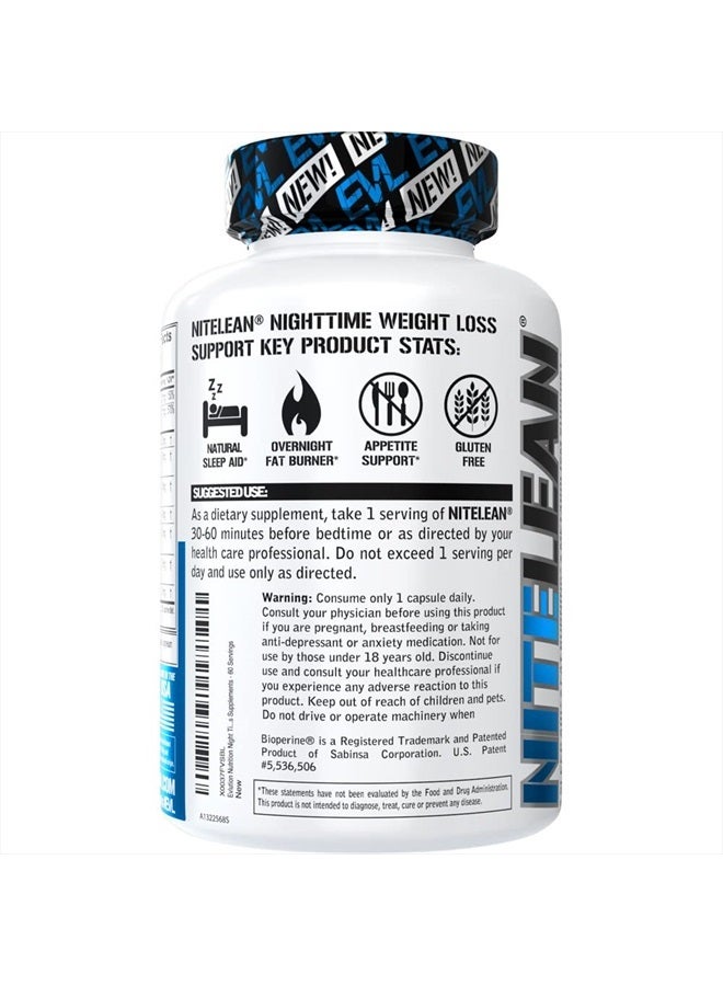 Nutrition Night Time Fat Burner Support - Overnight Sleep and Weight Loss Support Pills with Thermogenic Green Tea and White Kidney Bean Extract - Diet Pills That Support Stubborn Fat Loss