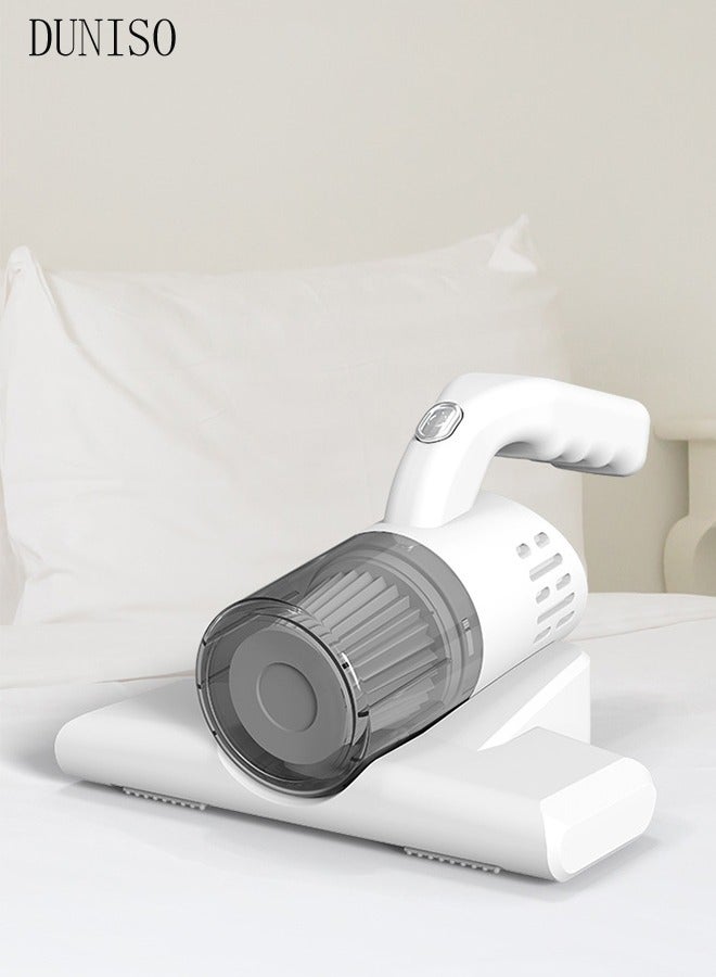Mattress Vacuum Cleaner Handheld UV Bed Vacuum Mite Removal Instrument Wireless Mite Remover Cleaning Machine for Pillows Sheets Mattresses Sofas Plush Toys and Other Fabric Surfaces