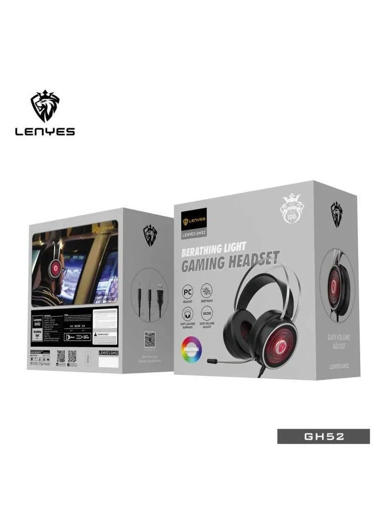 LENYES GH52 Gaming Headset Headphones Deep Bass Sound