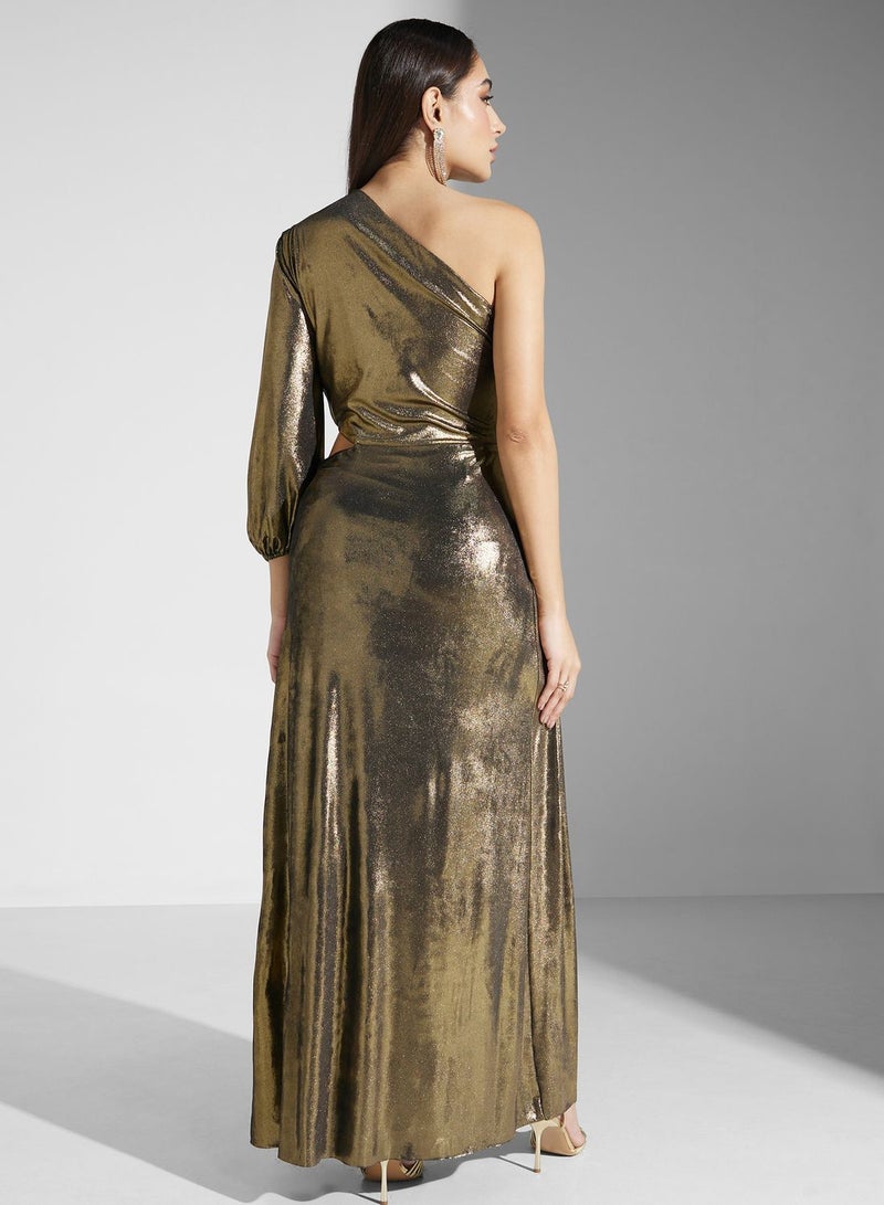 Shimmer Dress With Cutout Detail