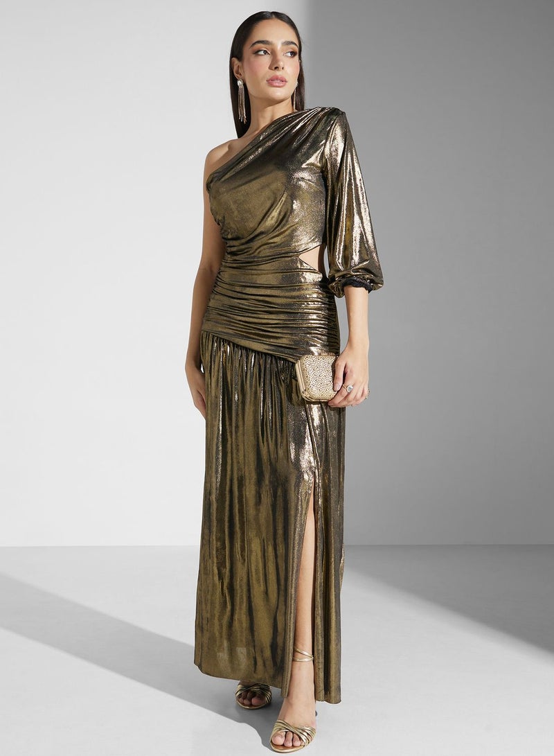 Shimmer Dress With Cutout Detail