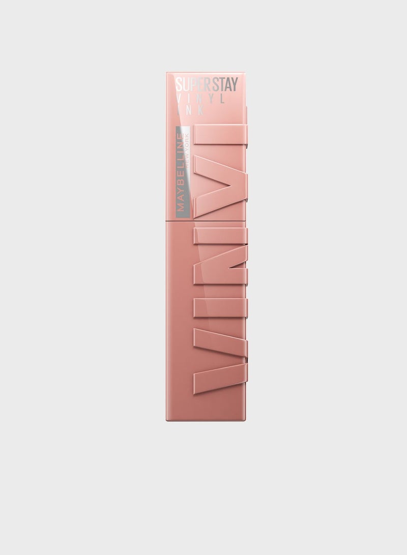 Maybelline New York Super Stay Vinyl Ink Nudes Longwear Transfer Proof Gloss Lipstick, Captivated