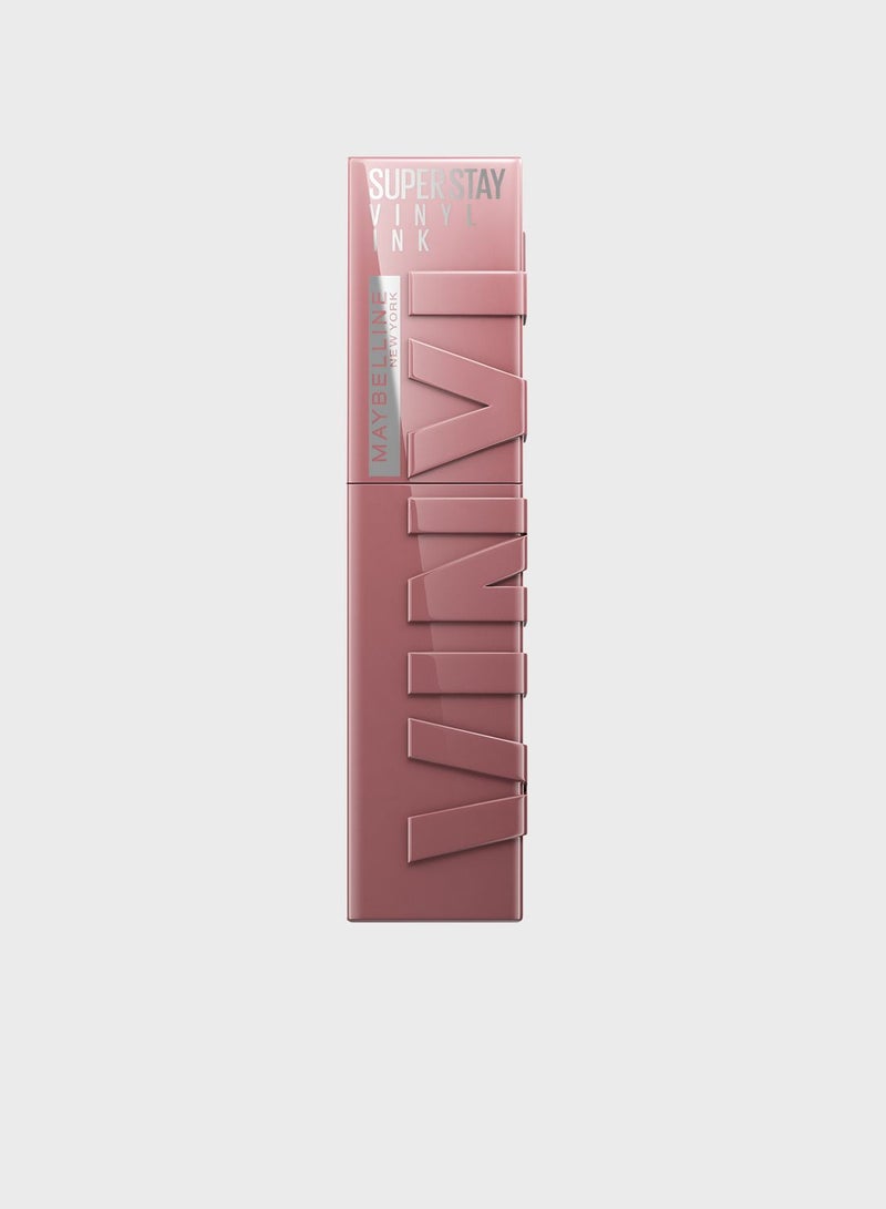 Maybelline New York Super Stay Vinyl Ink Nudes Longwear Transfer Proof Gloss Lipstick, Awestruck