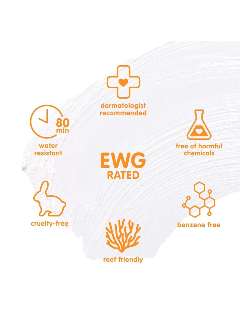 Thinksport Kids SPF 30 Mineral Sunscreen Stick, 0.64 Oz, Safe, Natural, Water Resistant Reef Safe Sunscreen for Children, Broad Spectrum UVA/UVB Sun Screen, Travel Stick for Sun Protection