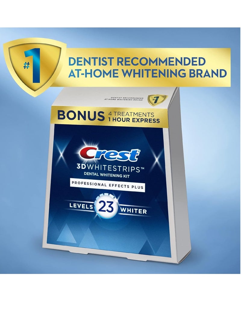 Crest 3D Whitestrips, Professional Effects Plus, Teeth Whitening Strip Kit, 48 Strips (24 Count Pack)