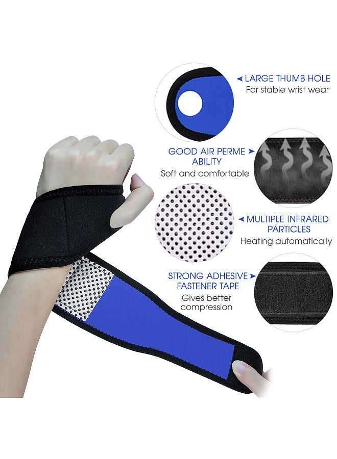 1 pc Wrist Support Brace Heating Wrist Stabilizer Adjustable Wrist Bandages Protector Left and Right Hand Wrist Wraps for Fitness Office Pain Relief