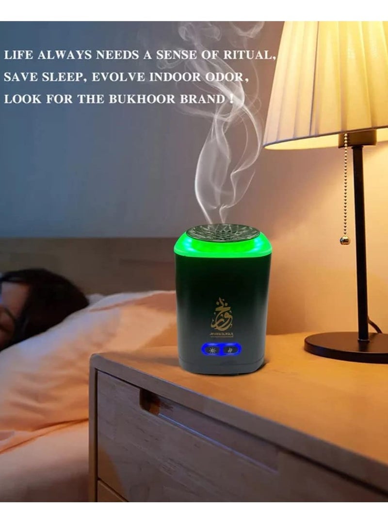 B17 Incense Burner Rechargeable LED Portable Electric Incense Burner Aromatherapy Machine Black