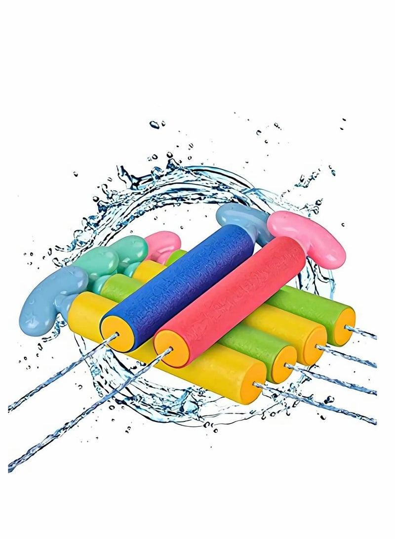 Water Toys Squirt Gun 6 Pcs Blaster with Long Range up to 32ft Summer Pool Gift for Kid Adult