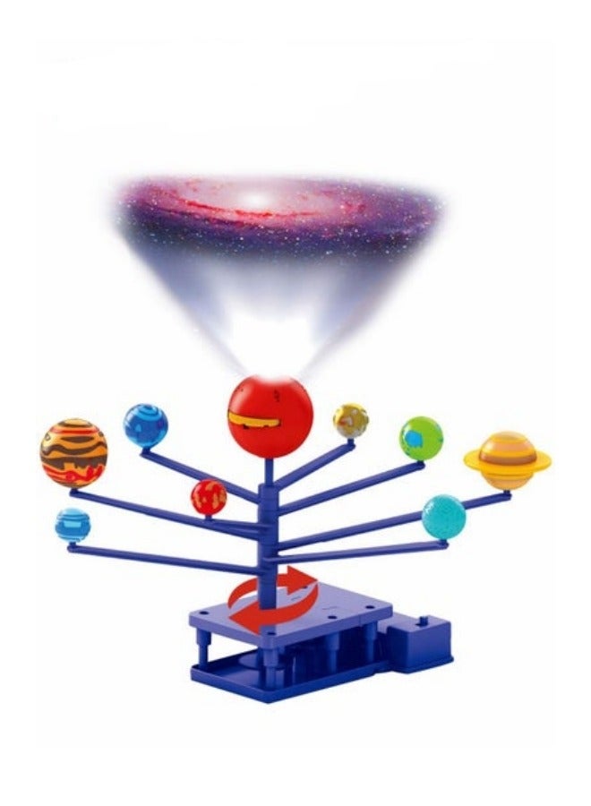 Science Toy DIY Solar System Rotating Planets Educational Toy  For Kids