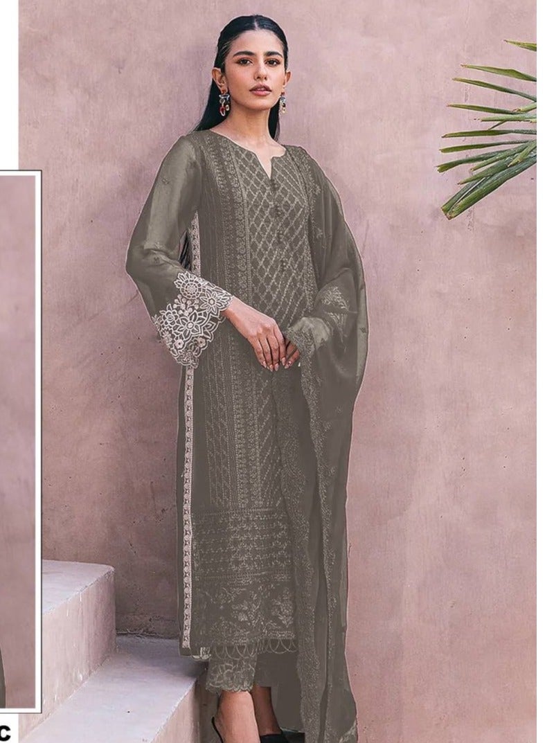 Women's Wear Pakistani Function Wear Georgette Semi Stitched Dress