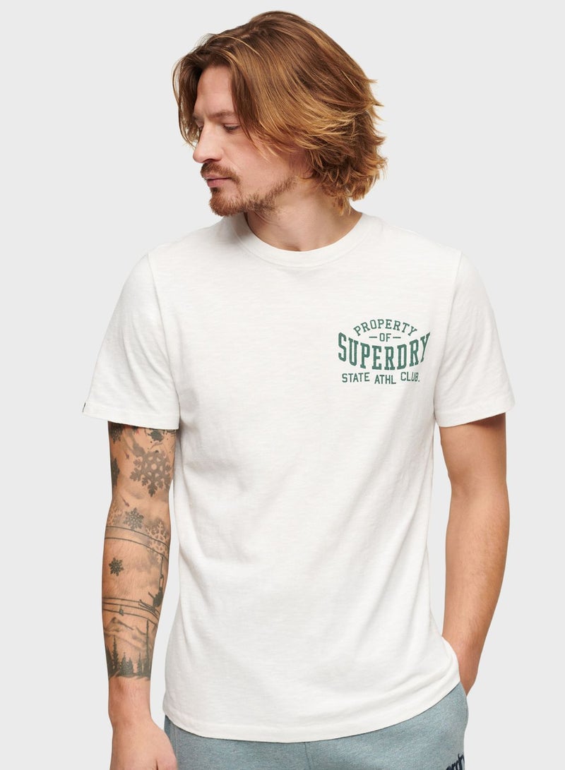 Graphic Print Crew Neck T-Shirt