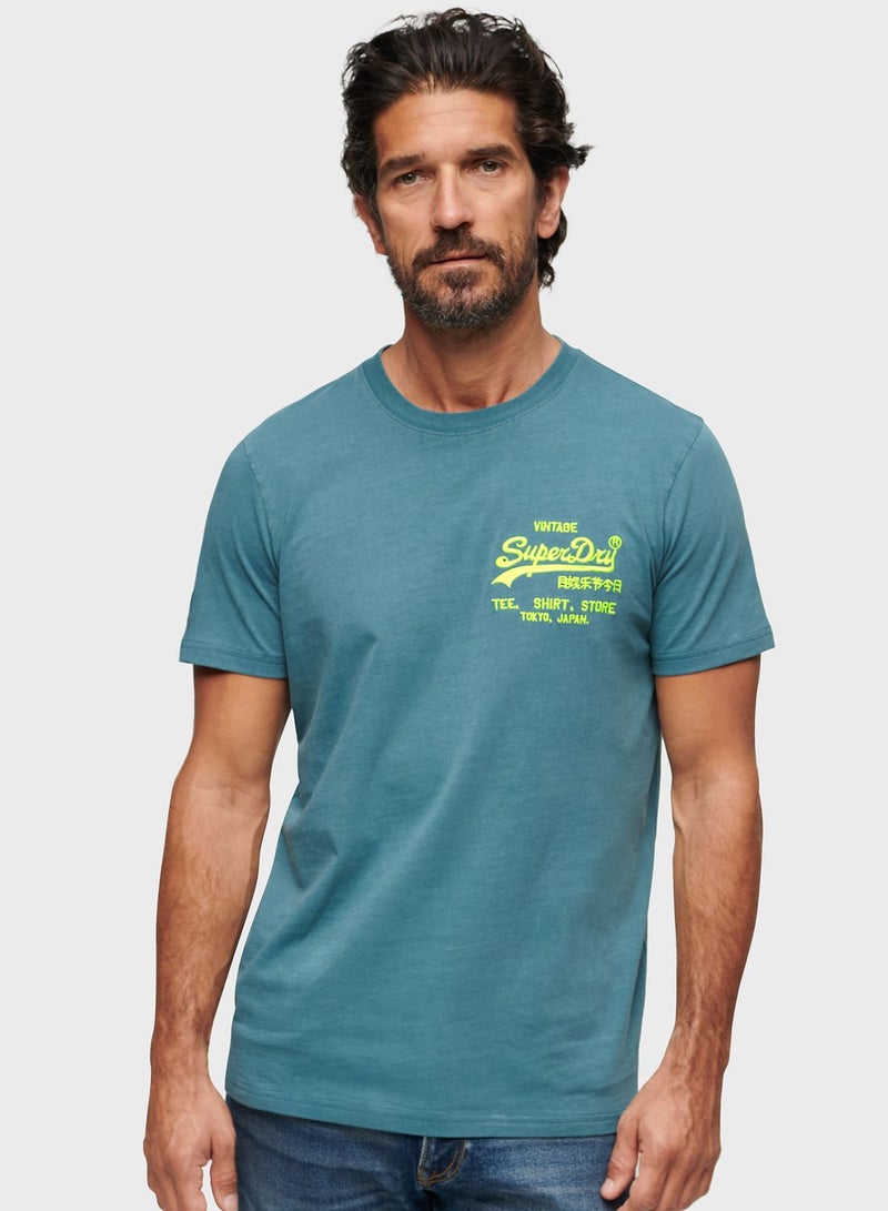 Graphic Print Crew Neck T-Shirt