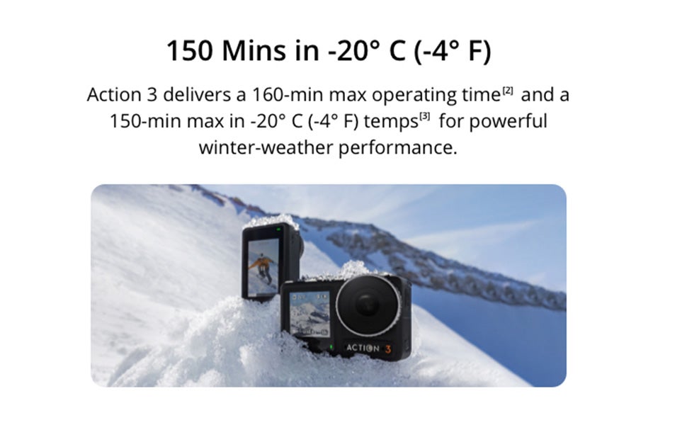 Osmo Action 3 Adventure Combo Waterproof Action Camera With 4K HDR 10-Bit Color Depth Horizon Steady Cold Resistant & Long-Lasting Extension Rod Vlogging Camera For YouTube