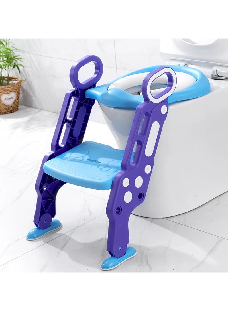 Pikkaboo EasyGo + Potty Training Seat with Step Ladder-Blue and Purple