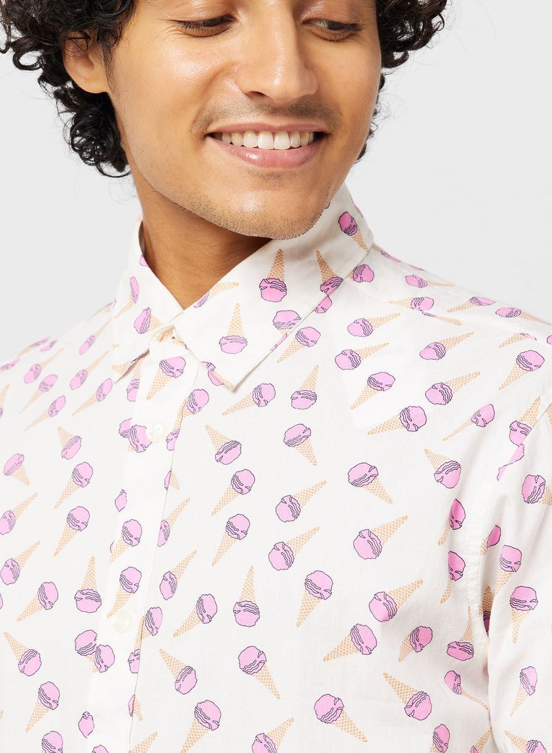 All Over Printed Regular Fit Shirt