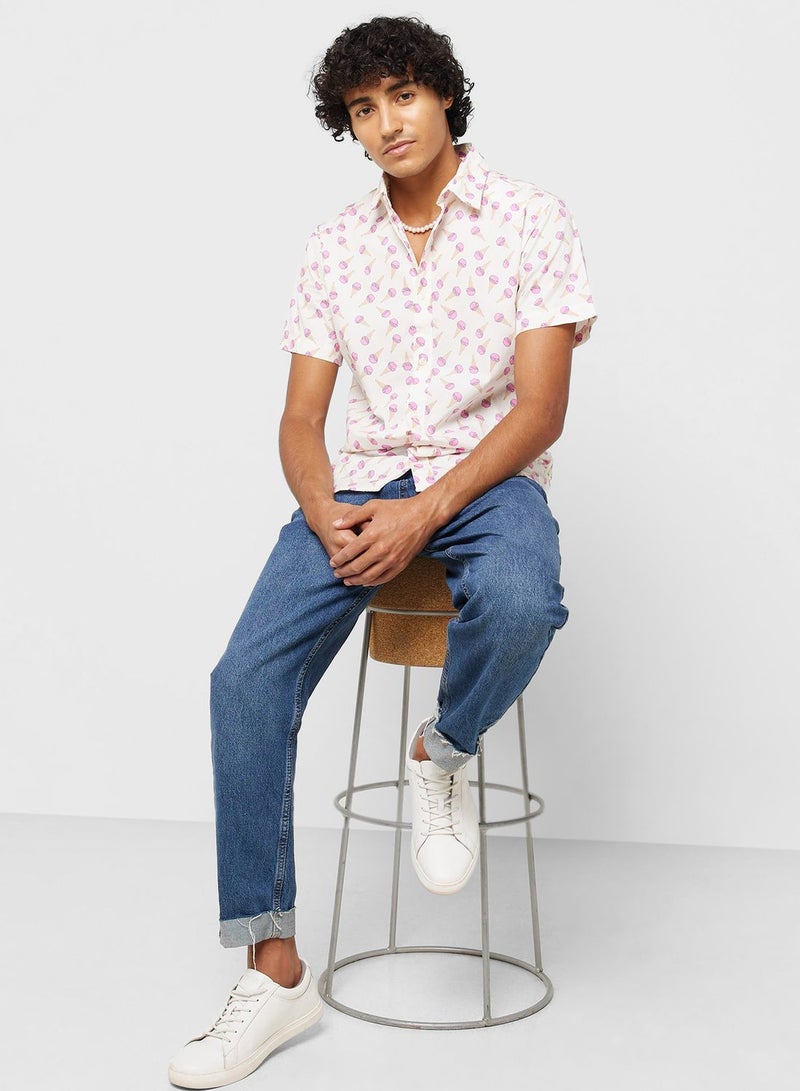 All Over Printed Regular Fit Shirt