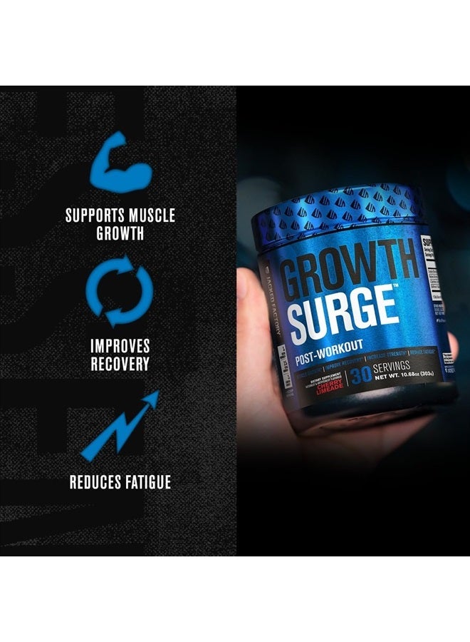 Growth Surge Creatine Post Workout w/L-Carnitine - Daily Muscle Builder & Recovery Supplement with Creatine Monohydrate, Betaine, L-Carnitine L-Tartrate - 30 Servings, Swoleberry