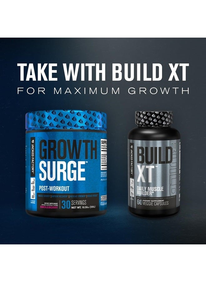 Growth Surge Creatine Post Workout w/L-Carnitine - Daily Muscle Builder & Recovery Supplement with Creatine Monohydrate, Betaine, L-Carnitine L-Tartrate - 30 Servings, Swoleberry