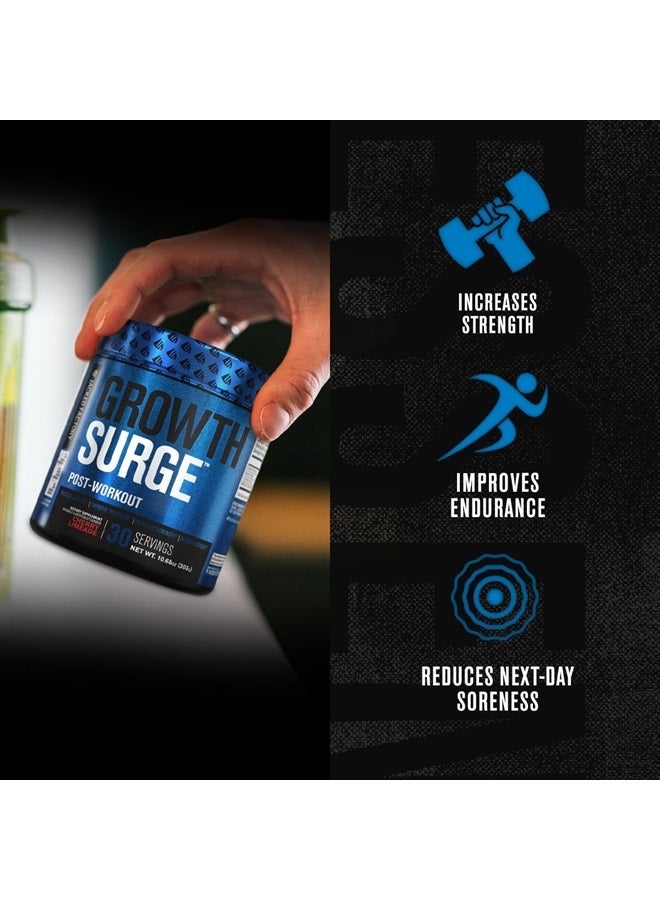 Growth Surge Creatine Post Workout w/L-Carnitine - Daily Muscle Builder & Recovery Supplement with Creatine Monohydrate, Betaine, L-Carnitine L-Tartrate - 30 Servings, Swoleberry