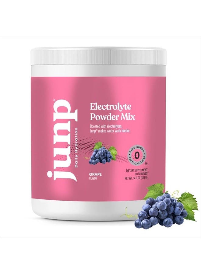 Hydration Electrolyte Powder, Electrolytes Drink Mix, Hydration Mix, Sugar Free, Gluten Free, 0 Calories, 0 Carbs, Keto Friendly, NON - GMO, Kosher, 90 Servings. (Grape)