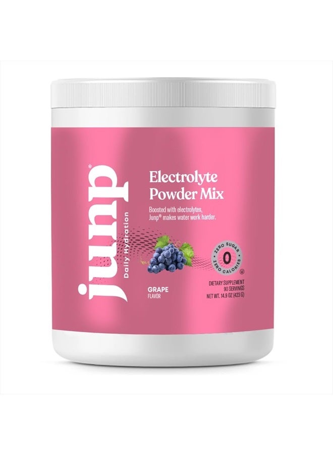 Hydration Electrolyte Powder, Electrolytes Drink Mix, Hydration Mix, Sugar Free, Gluten Free, 0 Calories, 0 Carbs, Keto Friendly, NON - GMO, Kosher, 90 Servings. (Grape)