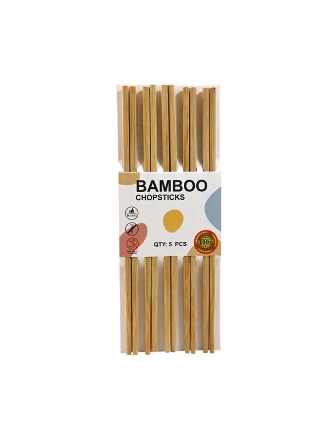 Italo Bamboo Chopsticks 5pcs 24cm Long