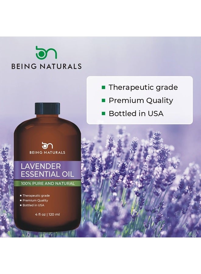 Lavender Essential Oil - Huge 4 FL OZ - 100% Pure & Natural – Premium Natural Oil with Glass Dropper Essential Oil