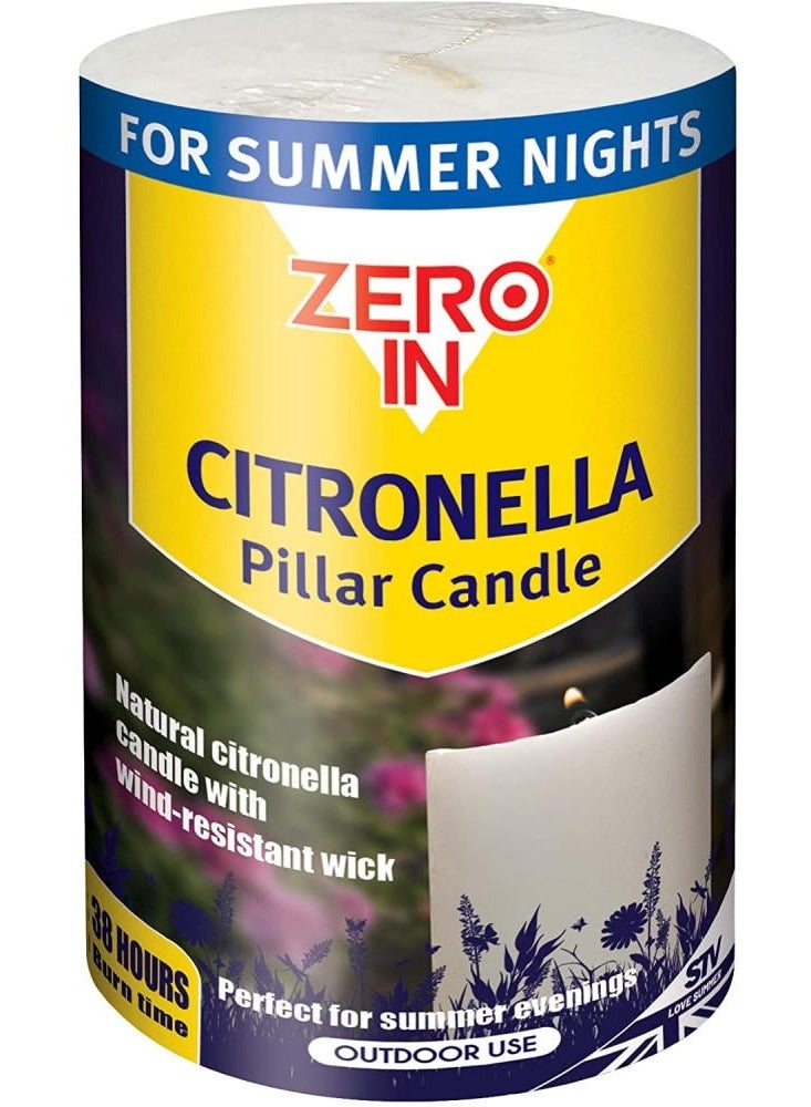 Zero IN Citronella Pillar Candle