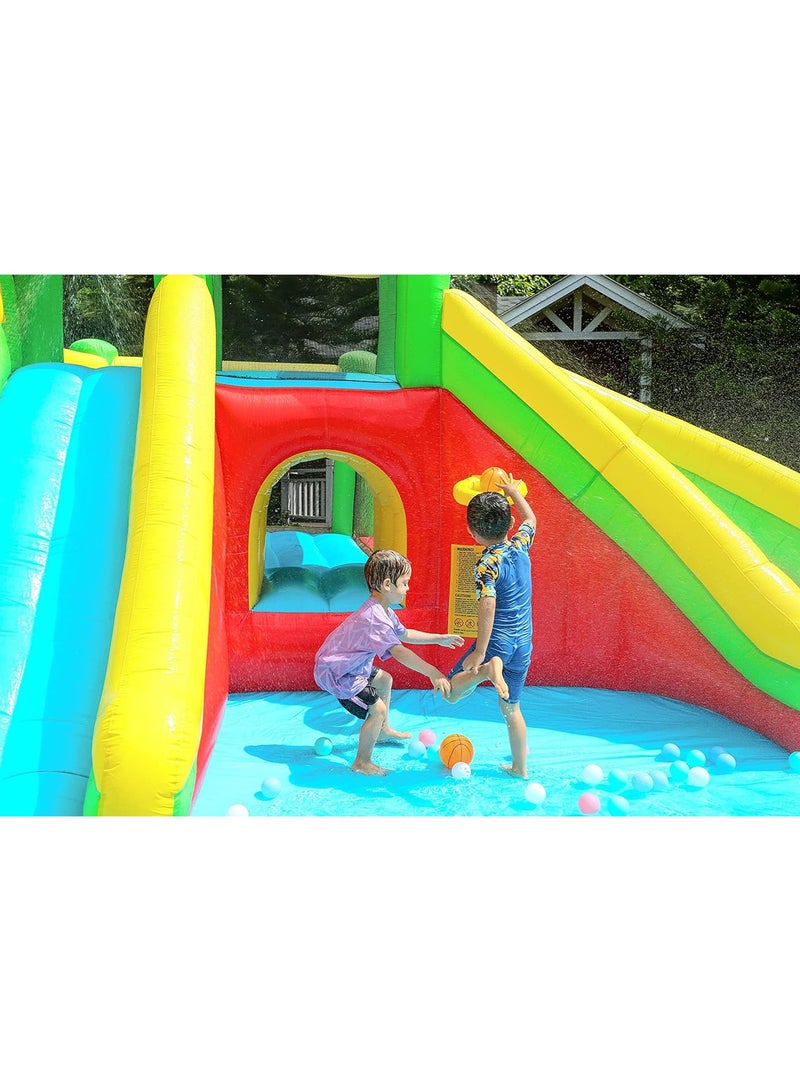 Inflatable Twin Water Slide with bouncer for Kids Outdoor Play