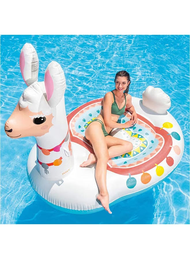 Mega Cute Llama RIDE-ON Island Inflatable Pool Float