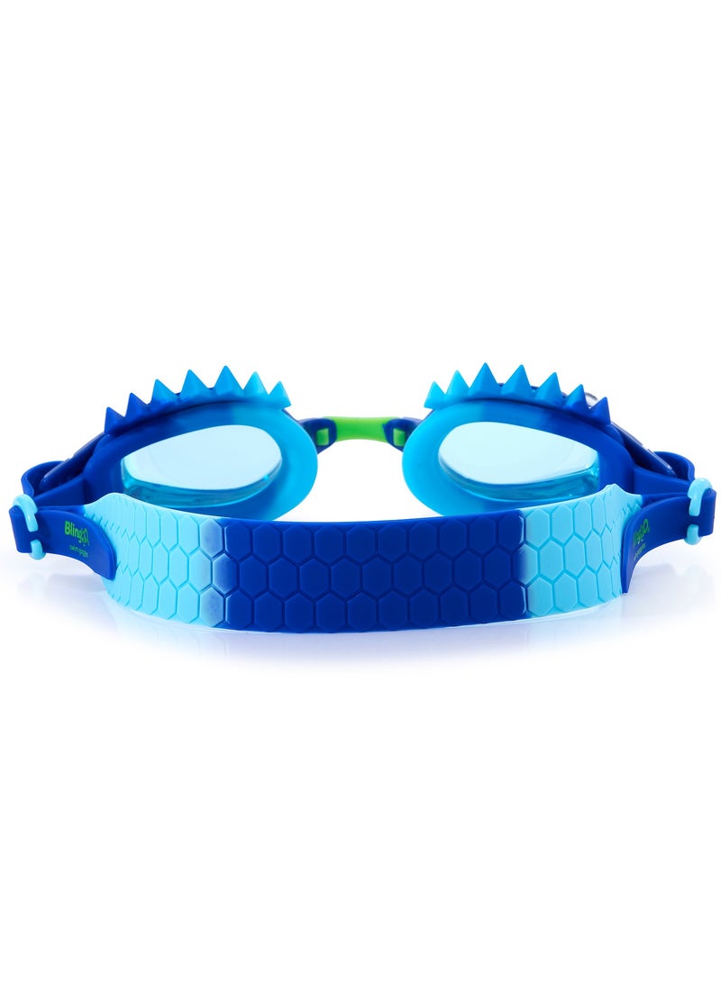 Blue Martian Strange Things Swim Goggles for Kids - Ages 3+ - Anti Fog, No Leak, Non Slip, UV Protection - Hard Travel Case - Lead and Latex Free