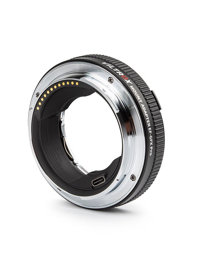EF-GFX Pro Auto Focus Lens Mount Adapter Ring Anti-shake EXIF Transmission Type-C Upgrade Replacement for Canon EF/EF-S Lens to Fuji GFX Medium Format Cameras