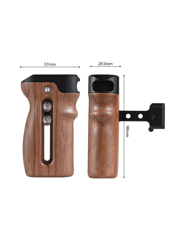 Universal Top/ Side Handle for Camera Cage Left/ Right Side Handgrip with NATO Clamp Cold Shoe Mount Up & Down Adjustable,  1 Pack
