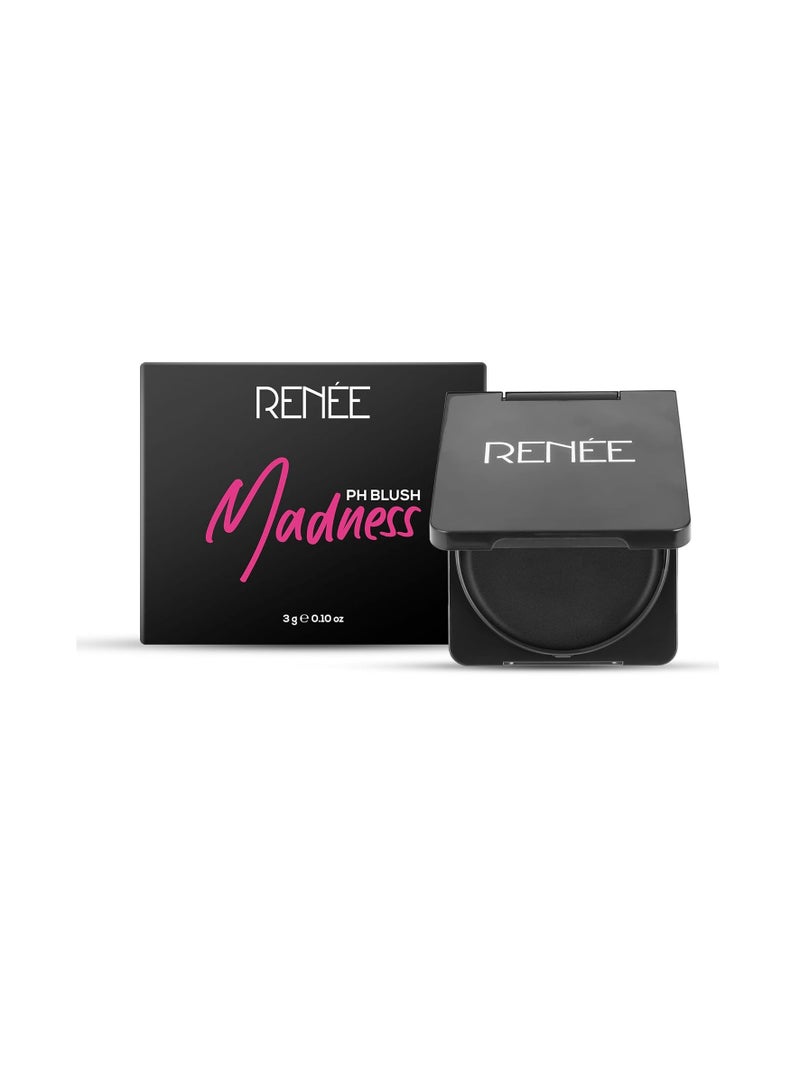 RENEE Madness pH Blush Instant Unique Pink Payoff Highly Blendable Light Weight Long Lasting  Moisturizing Formula Enriched With Olive  Macadamia and Shea Paraben Free