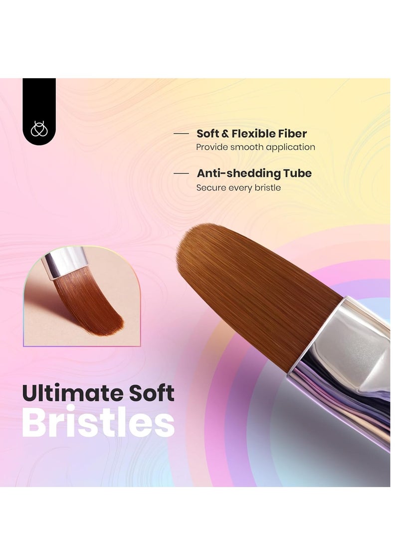 Beetles Gel Polish Nail Art Brushes, 6 Pcs Fingernail Art Design Pens, Wood Alloy Handle, Dotting Pen Clean Up Liner French Nail Brush Set, DIY Manicure Tools Gift for Women