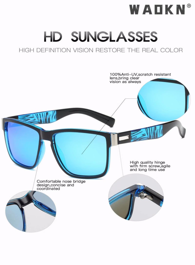 Sports Polarized Sunglasses for Men Women Cycling Driving Fishing 100% UV Protection,Sports Trendy Sunglasses,for Men Womens Sunglasses Polarized UV Protection Non-Slip, for Driving Cycling Running