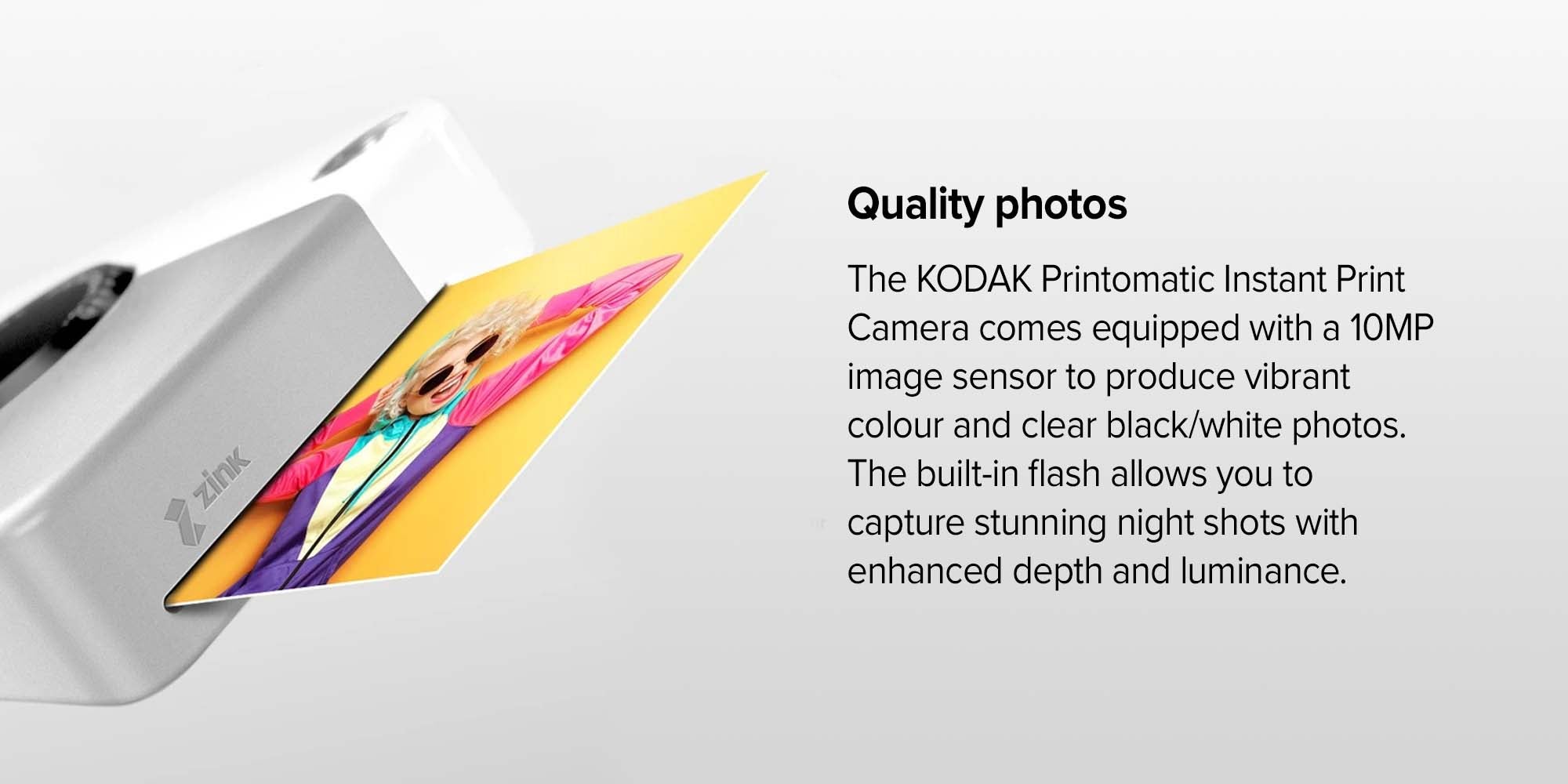 Printomatic Instant Print Camera 10MP Grey