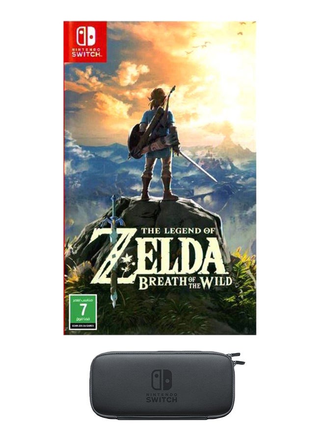 The Legend Of Zelda: Breath Of The Wild (KSA Version) With Carry Case And Screen Protector - Nintendo Switch