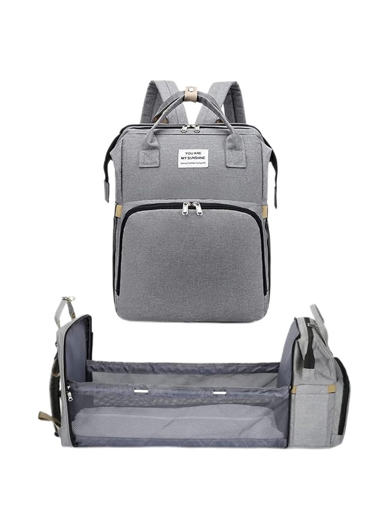 Multifunction Versatile Diaper Bag Backpack, Grey