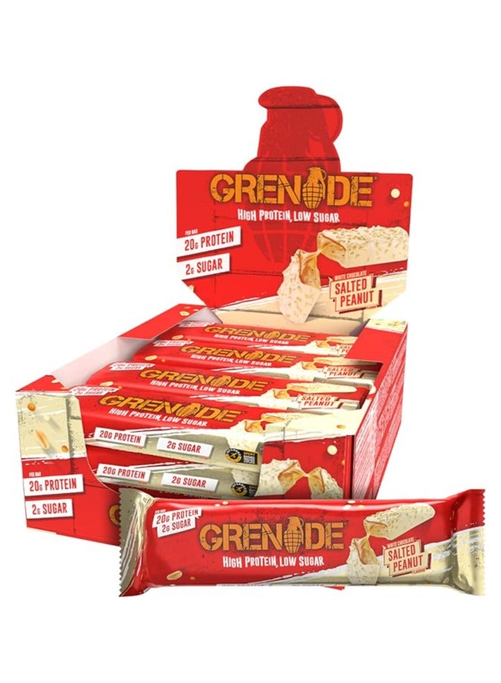 Grenade High Protein White Chocolate Salted Peanut flavor 12 pc Box