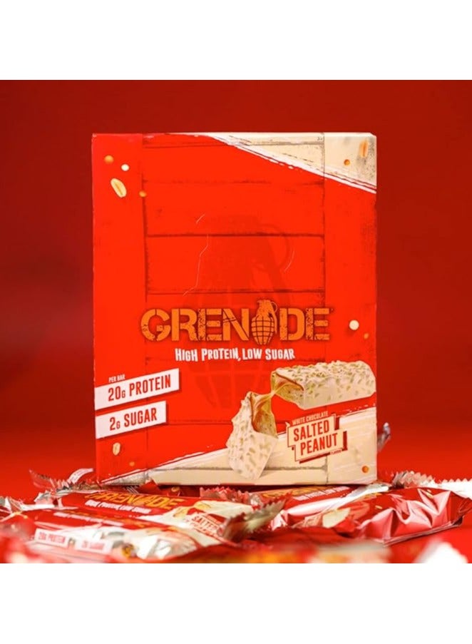 Grenade High Protein White Chocolate Salted Peanut flavor 12 pc Box